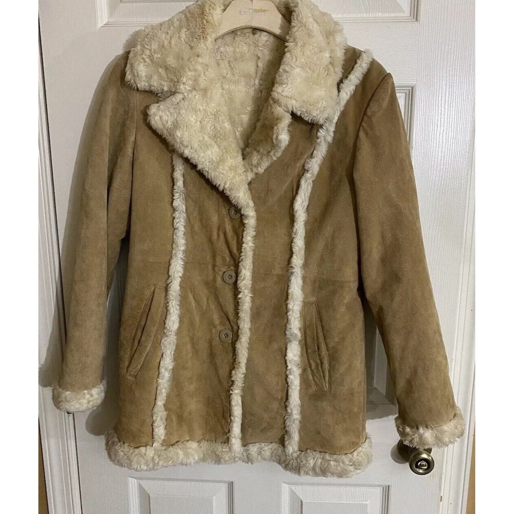Vintage Wilson’s Leather Maxima Y2K Genuine Leather Faux Fur Women’s Coat Size M